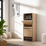 thumbnail of Schuhschrank, Platzsparender Schrank, 60x35x145 cm, Schlafzimmer, Kleiderschrank, Modern Style, Eiche - 458_1