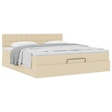 thumbnail of vidaXL Ottoman-Bett mit Matratze Creme 180x200 cm Stoff