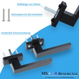 thumbnail of Eloxiert gebürstet Fensterolive Drucköffnung Fenstergriff Design Aluminiumgriff