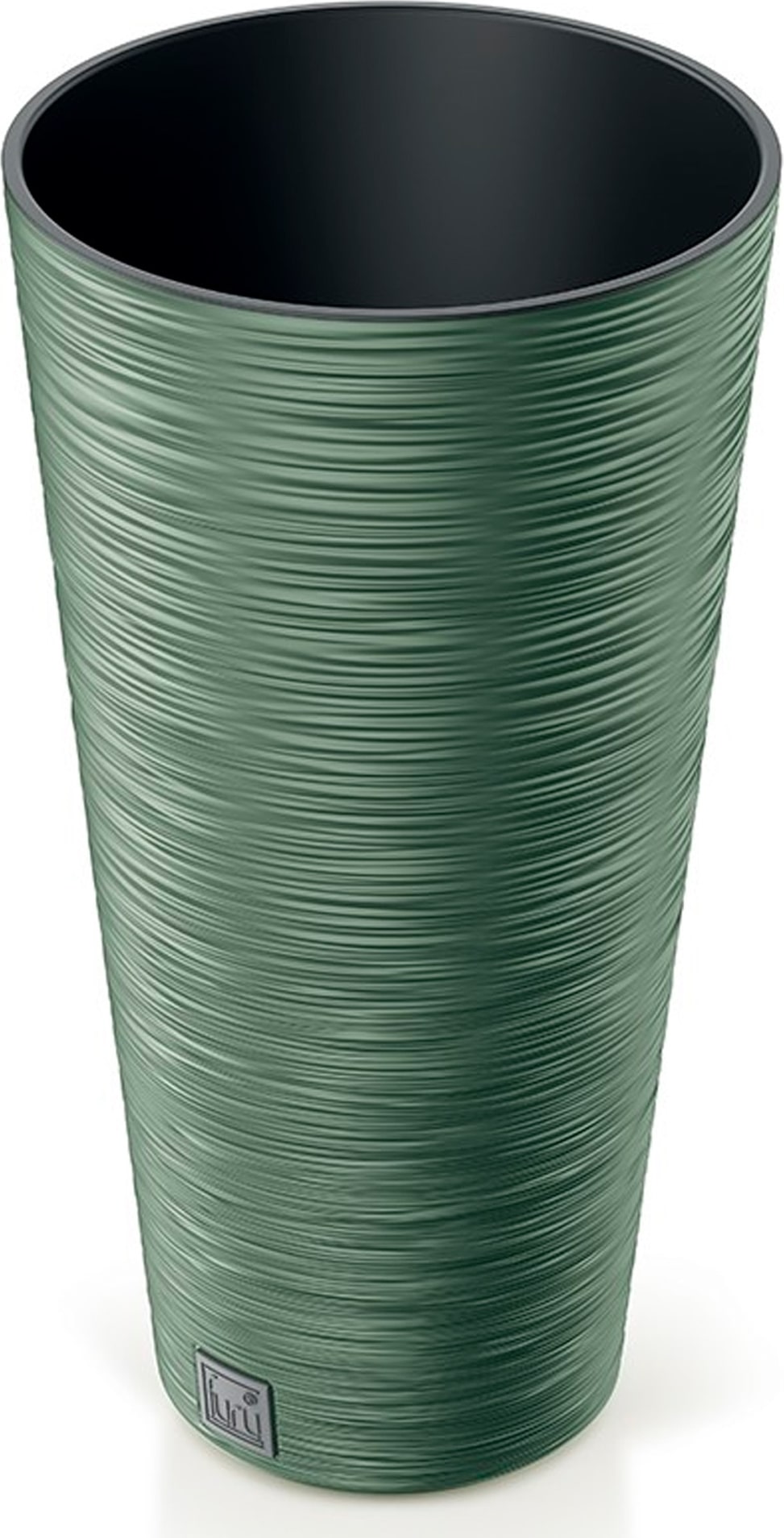 Prosperplast - Erdgrün farbeer Blumentopf mit Reservoir, FURU-Kollektion - 30 x 30 x 57,5 ​​cm, 15 l Fassungsvermögen