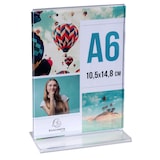 thumbnail of Exacompta 86158D 30x Tischaufsteller A6 T-Form Hochformat - Kristall