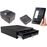 thumbnail of Mobiles Kassensystem für GASTRONOMIE: 7" Bedienerterminal, Bondrucker, tragbarer Gurteldrucker, Geldlade