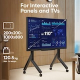 thumbnail of ONKRON Soporte TV Ruedas 70 - 110 pulgadas - Pie para TV y Pizarra Digital en Color Negro con Peso de 120.5 kg - max VESA 1000x800,TS2081-B