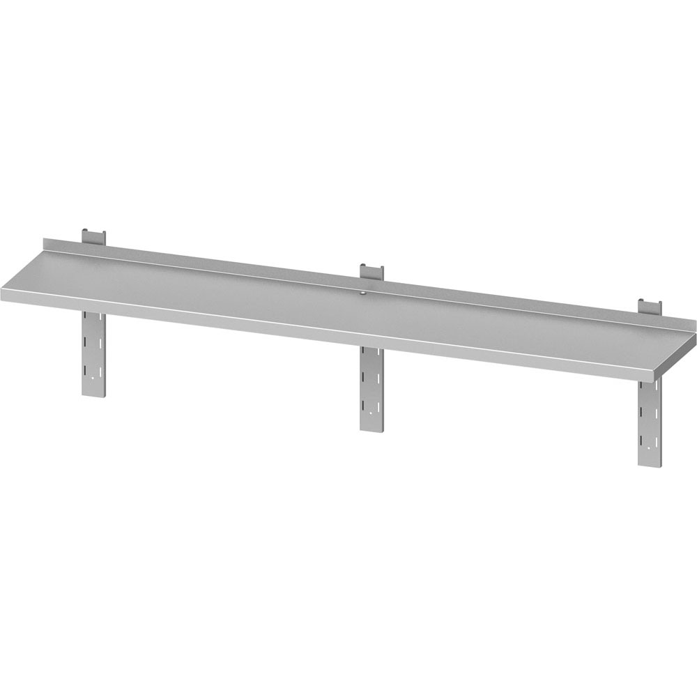 Stalgast Wandbord ECO mit Konsolen und Wandschienen 1600x300x400 mm höhenverstellbar, Selbstmontage (AISI201)