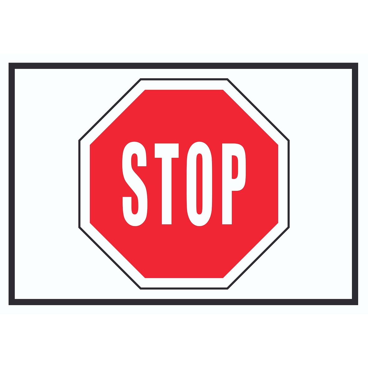 Stop Symbol Schild A6 (105x148mm)