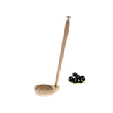thumbnail of Cuchara de madera para aceitunas de 13 x 9,5 x 34,5 cm