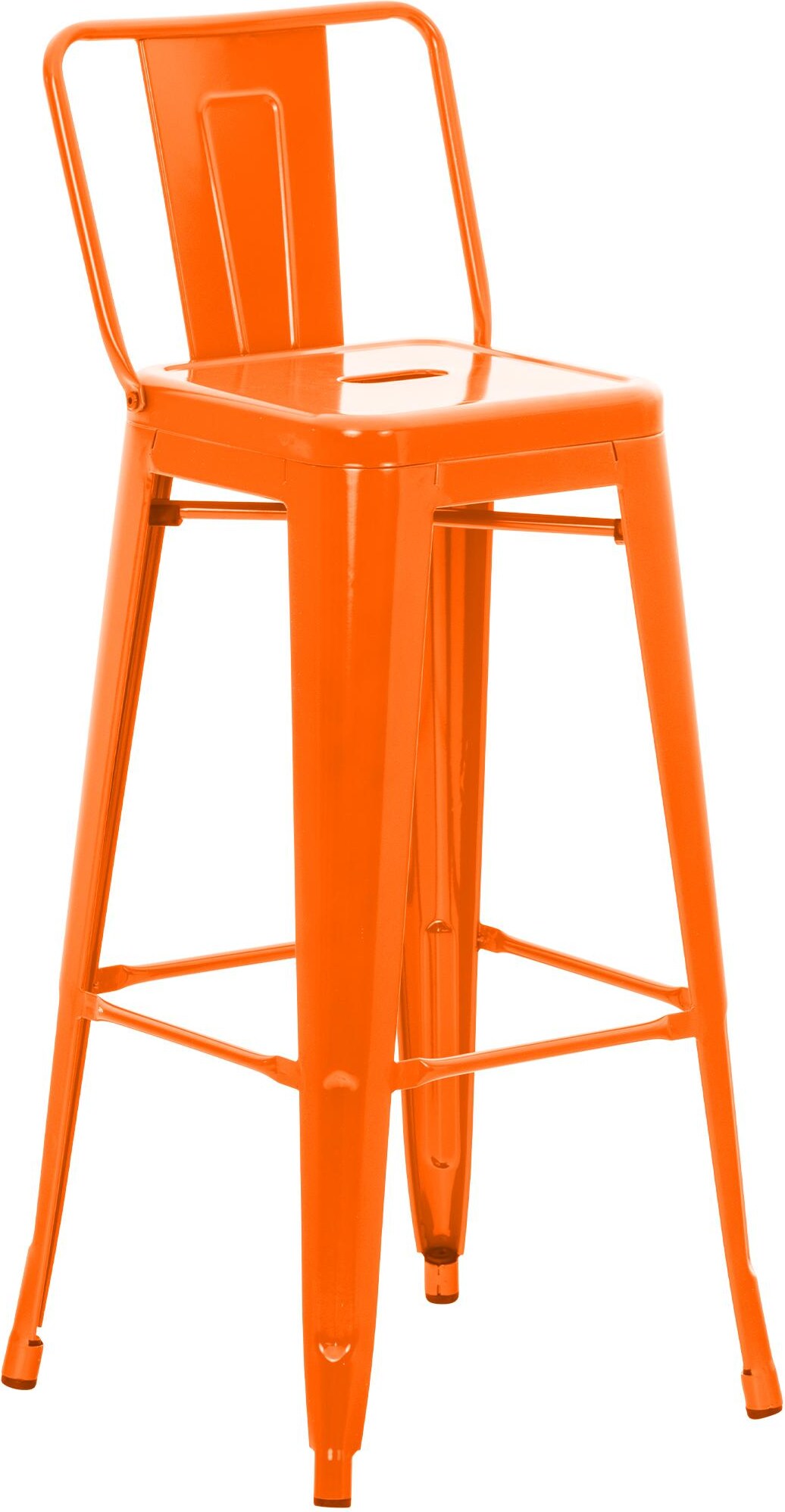 CHEFGASTRO Barhocker ANDES HxBxT 96x44x43cm Metall Orange Barstuhl