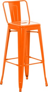 thumbnail of CHEFGASTRO Barhocker ANDES HxBxT 96x44x43cm Metall Orange Barstuhl