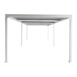 thumbnail of Aluminium pergola HWC-L41, lamellen paviljoen terrasoverkapping, stevig 8cm metalen frame 3x6m ~ wit