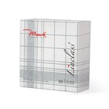 thumbnail of Mank Serviette Airlaid Nadeem in Grau, 40 x 40 cm, 50 Stück - Leinenstruktur Gitterstreifen Linien