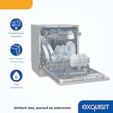 thumbnail of Exquisit Geschirrspüler GSP508-030D silber | Spülmaschine 55 cm | Power+ | ECO Modus | Standgerät