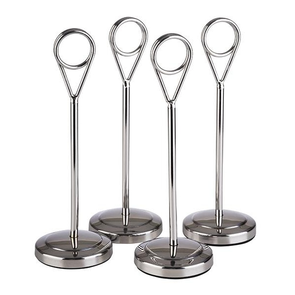 APS 71510 Lot de 4 porte-étiquettes galet inox Ø 5 cm, H 10,5 cm