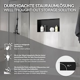 thumbnail of LuxeBath Wandnische Edelstahl 60 × 30 × 10 cm Schwarz – Randlose Duschnische, befliesbares Einbauregal, Duschablage für Badutensilien, Wandregal Bad