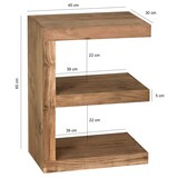 thumbnail of Beistelltisch MUMBAI Massivholz Akazie E Cube 60 cm hoch Wohnzimmer-Tisch Design braun Landhaus-Stil