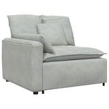 thumbnail of vidaXL Modulares Sofa mit Kissen Samt Hellgrau