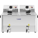 thumbnail of Royal Catering Elektro-Doppel-Fritteuse - 2 x 13 l - 6500 W - EGO-Thermostat - Ablasshahn -