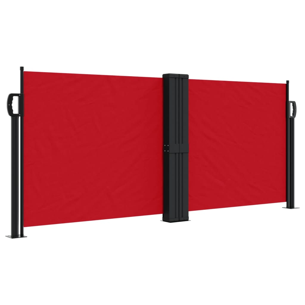 Auvent latéral rétractable rouge 100x600 cm Modèle Atlas Terrasse Plus
