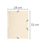thumbnail of Exacompta 17104H 25x Sammelmappe mit Gummizug und 3 Klappen, Maxi-Kapazität, aus Colorspan-Karton 500µ/425g/m2, 24x32cm für DIN A4 - beige
