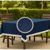 thumbnail of Gartentischdecke mit Fransen Tischdecke rund oval eckig Classic 130x180 cm eckig blau