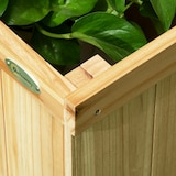 thumbnail of Sichtschutz Paravent Outdoor 133x62x165 cm klappbares Spalier mit 4 Blumenkästen Naturholz wetterfest für Garten Terrasse Poolbereich