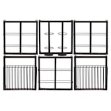 thumbnail of SIT Möbel Wandregal-Set | 6-teilig | 2 Körbe | Halterung für 8 Flaschen und 9 Gläser | Metall | Serie THIS & THAT | antikschwarz