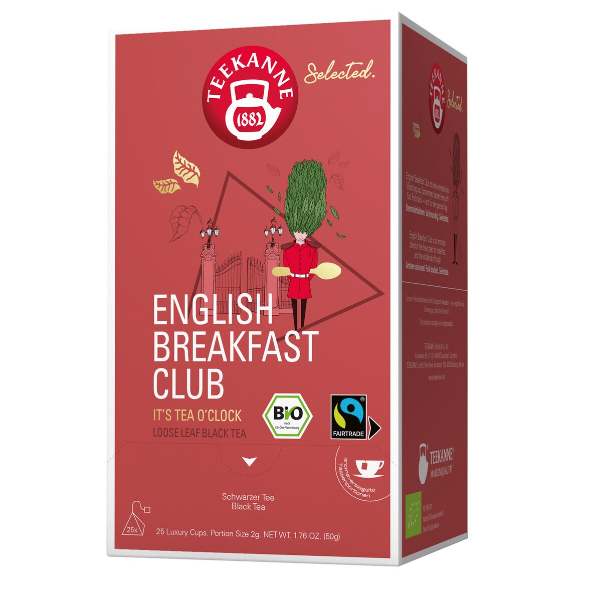 Teekanne Selected Bio English Breakfast Club  25 Teebeutel (63 g)
