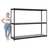 thumbnail of PROREGAL Schwerlastregal METAL YETI THREE | HxBxT 200x120x75cm | Fachlast 400kg | Anthrazit | Regal Standregal Werkstattregal Lagerregal Kellerregal