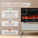 thumbnail of KAMINIO Elektrokamin MARLON - Elektrischer 3-in-1 Kamin mit Heizung, 3D-Flammeneffekt, 12 Flammenfarben, Fernbedienung - 36 Zoll