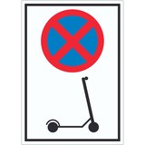thumbnail of E- Scooter Parken verboten Aufkleber Elektro -Tretroller Roller A5 (148x210mm)