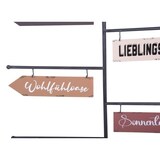 thumbnail of Gartenschild Wegweiser, 8 Planken beschriftet, Eisenschild, Metallschild 125 cm hoch