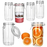 thumbnail of 6x NORMA Vorratsglas 1,5L aus Glas mit Bügelverschluss luftdicht Einmachgläser