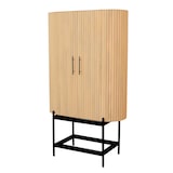 thumbnail of SIT Möbel Schrank | 2 Türen | Mangoholz natur | Gestell Altmetall schwarz | B 100 x T 40 x H 172 cm | 09369-01 | Serie STRIPE