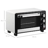 thumbnail of Horno eléctrico de sobremesa 16L 1400W con 3 modos de calor temperatura hasta 230 ℃ temporizador bandeja de horneado y rejilla 44x32x28,1 cm