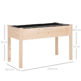 thumbnail of Outsunny Horta Elevada de Madeira com Tecido não Tecido e 4 Orifícios de Drenagem para Cultivo 122,5x56,5x76cm Madeira