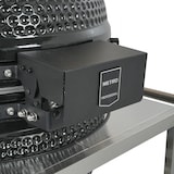 thumbnail of METRO PROFESSIONAL Barbacoa de carbón vegetal kamado Naggado Pro, 140 x 91 x 127 cm, mesa lateral plegable y ruedas, cerámica/ acero inoxidable, negro