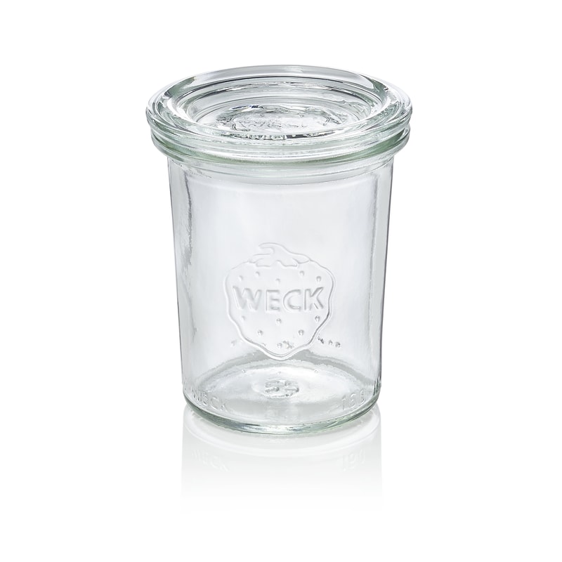 60x Weck Glas Mini-Sturzglas mit Deckel Overturn 160 ml