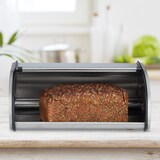 thumbnail of Relaxdays Brotkasten Edelstahl, Kleine Brotbox, Brot frisch halten, flach und Platzsparend, Leicht zu reinigen, Silber