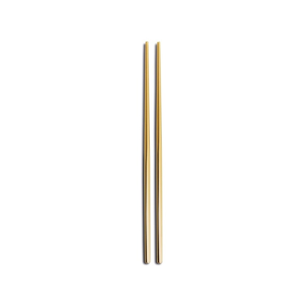 Juego de palillos Kioto 18/10 Oro Cm 23 Grosor 11 Mm Comas Paquete de 12