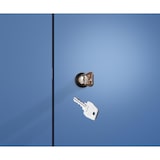 thumbnail of C+P Spind Classic PLUS, Kunststoff schwebende Sitzbank, 4 Abteile, HxBxT 212x80x82cm, Zylinderschloss, Hellgrau/Hellgrau von PROREGAL