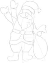 thumbnail of vidaXL Santa Claus Licht Mehrfarbig 58.5 x 60 x 1.3 cm Eisen