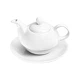 thumbnail of Stalgast, Tea for one-Set, 3-tlg.; Teekanne mit Tasse und Untertasse, reinweißes Hotelporzellan, Serie Isabell, 350 ml