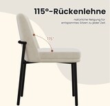 thumbnail of Esszimmerstuhl 6er Set Samt Beige 82x53x43 cm mit schwarzem Metallgestell, dick gepolsterter Sitz, modern minimalistisches Design
