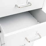 thumbnail of Décoshop26 - Caissons à tiroirs meuble de bureau sur roulettes 8 tiroirs 28 x 41 x 109 cm en métal blanc DEC024567