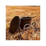 thumbnail of Calderone in ghisa Pentola per fuoco con coperchio, Forno olandese, Giardino, Barbecue  8L