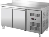 thumbnail of GastroHero Kühltisch Edelstahl GN 1/1 mit Aufkantung 2-türig Umluftkühlung -2 °C bis +8 °C 230 V Profi Gastronomie Kühltisch 1360x700x850 mm