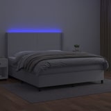 thumbnail of vidaXL Boxspringbett mit Matratze & LED Weiß 180x200 cm Kunstleder