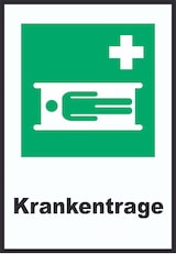 thumbnail of Krankentrage A0 Rückseite selbstklebend Schild