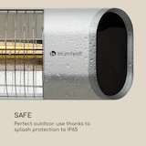 thumbnail of Dark Wave Infrarot-Heizstrahler 2000W Goldbeschichtete Carbonröhre IP65 Aluminium Silber