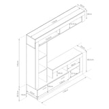 thumbnail of TACITO parete attrezzata porta tv soggiorno moderna di design 170x42x170 h colore Taupe