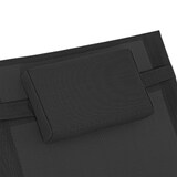 thumbnail of Gartenliege Sonnenliege Relaxliege Schaukelstuhl mit Kopfstütze und Seitentasche, aus Eisengestell, bis 150 kg belastbar, schwarz